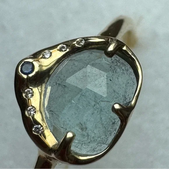 Sirciam 14k yellow gold Sky Shower Tourmaline Ring 8 $1453 - Picture 8 of 15